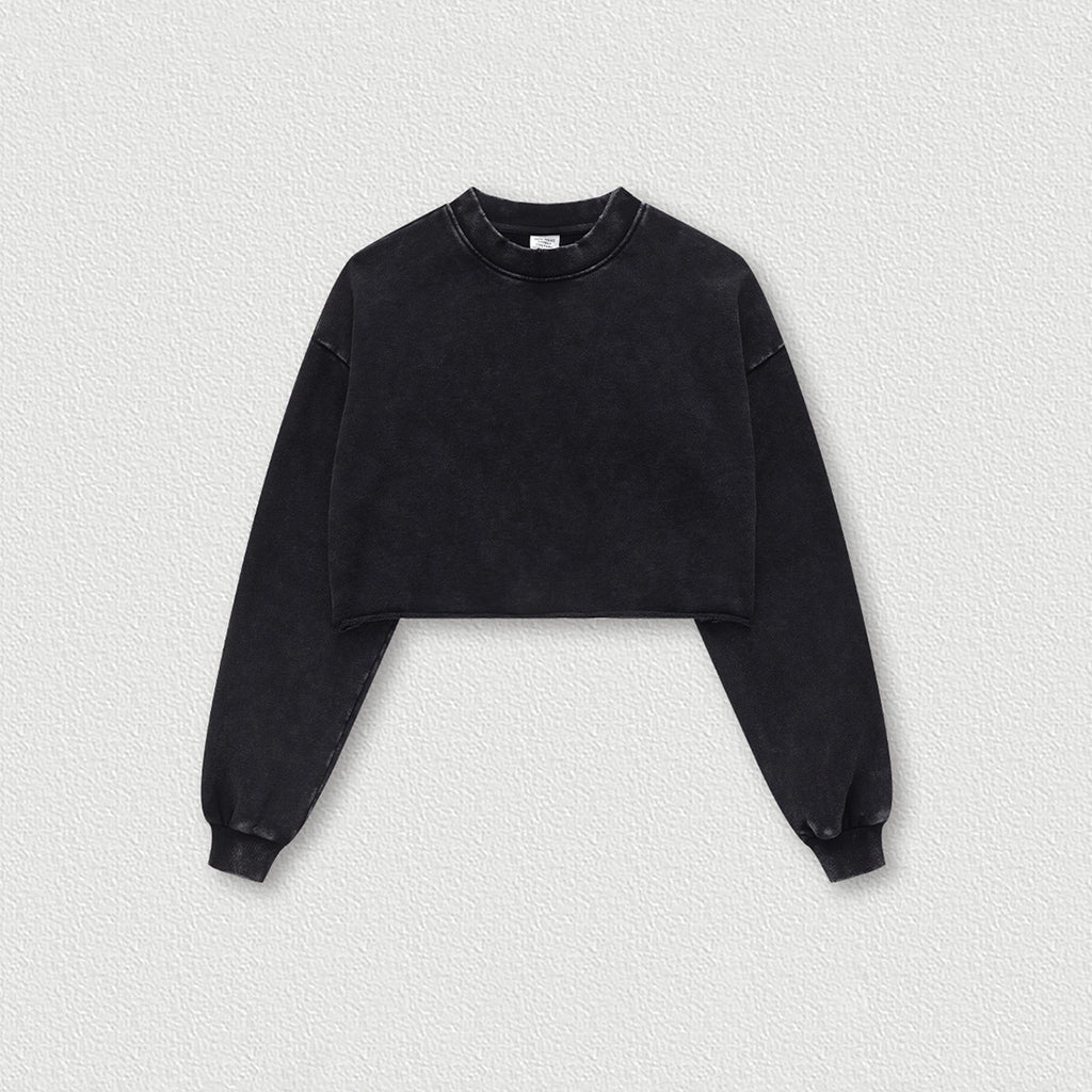 Midnight Mineral Cropped Long Sleeve🖤✨