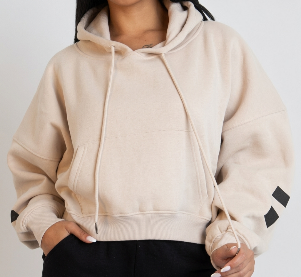 Manhattan Luxe Cropped Hoodie