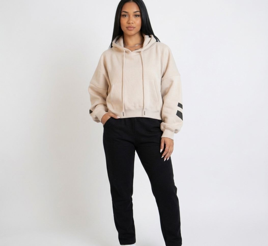 Manhattan Luxe Cropped Hoodie