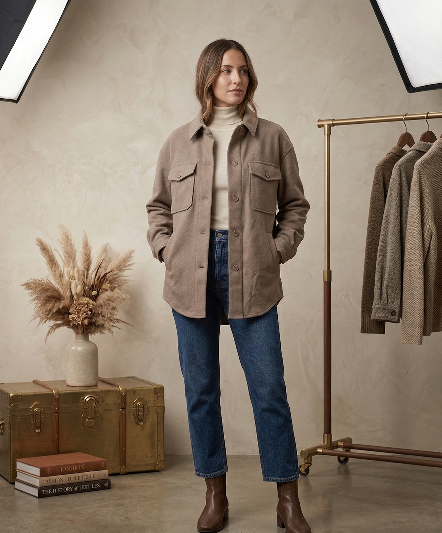 The Ultimate Birken Shacket in Latte