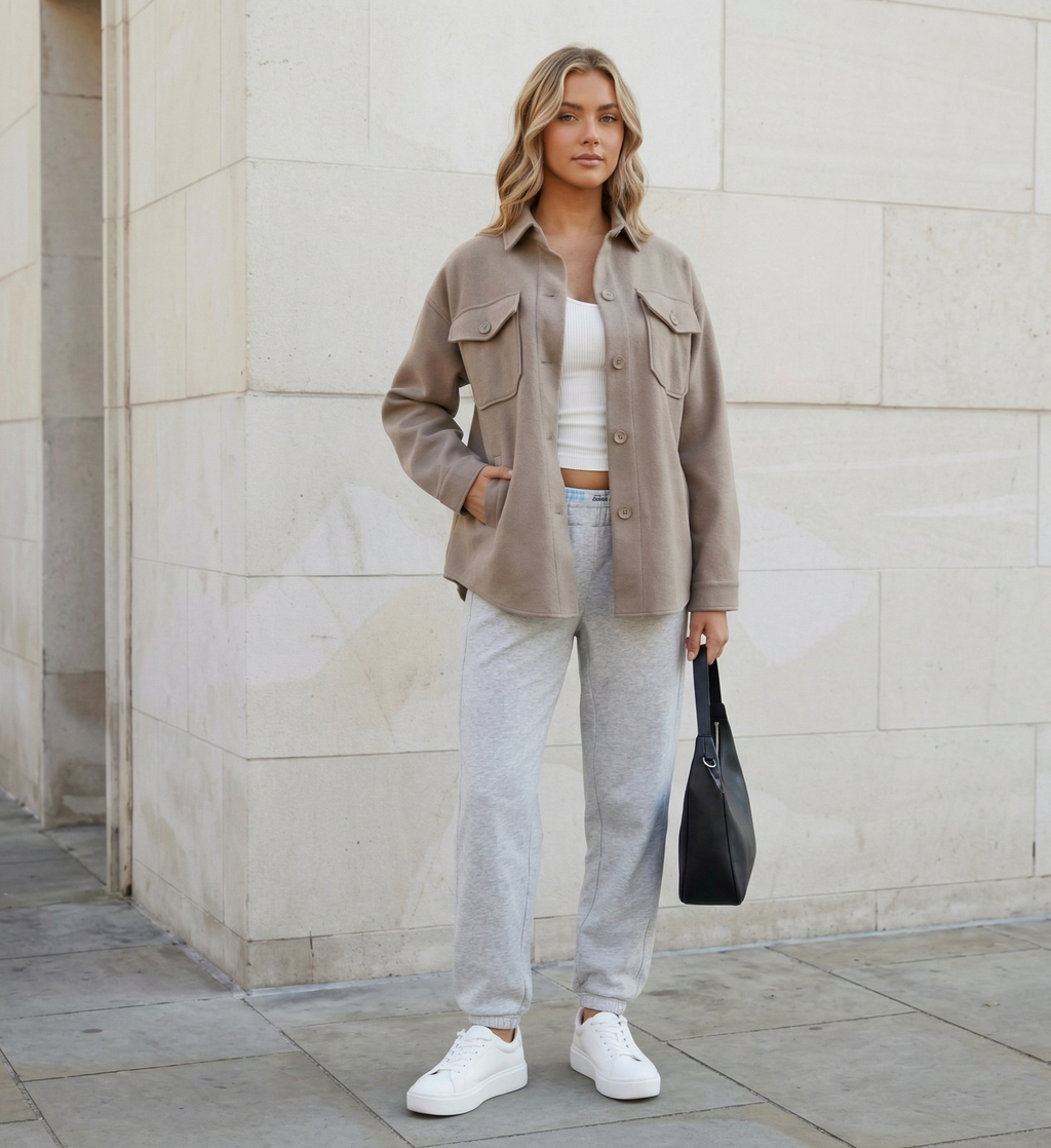 The Ultimate Birken Shacket in Latte