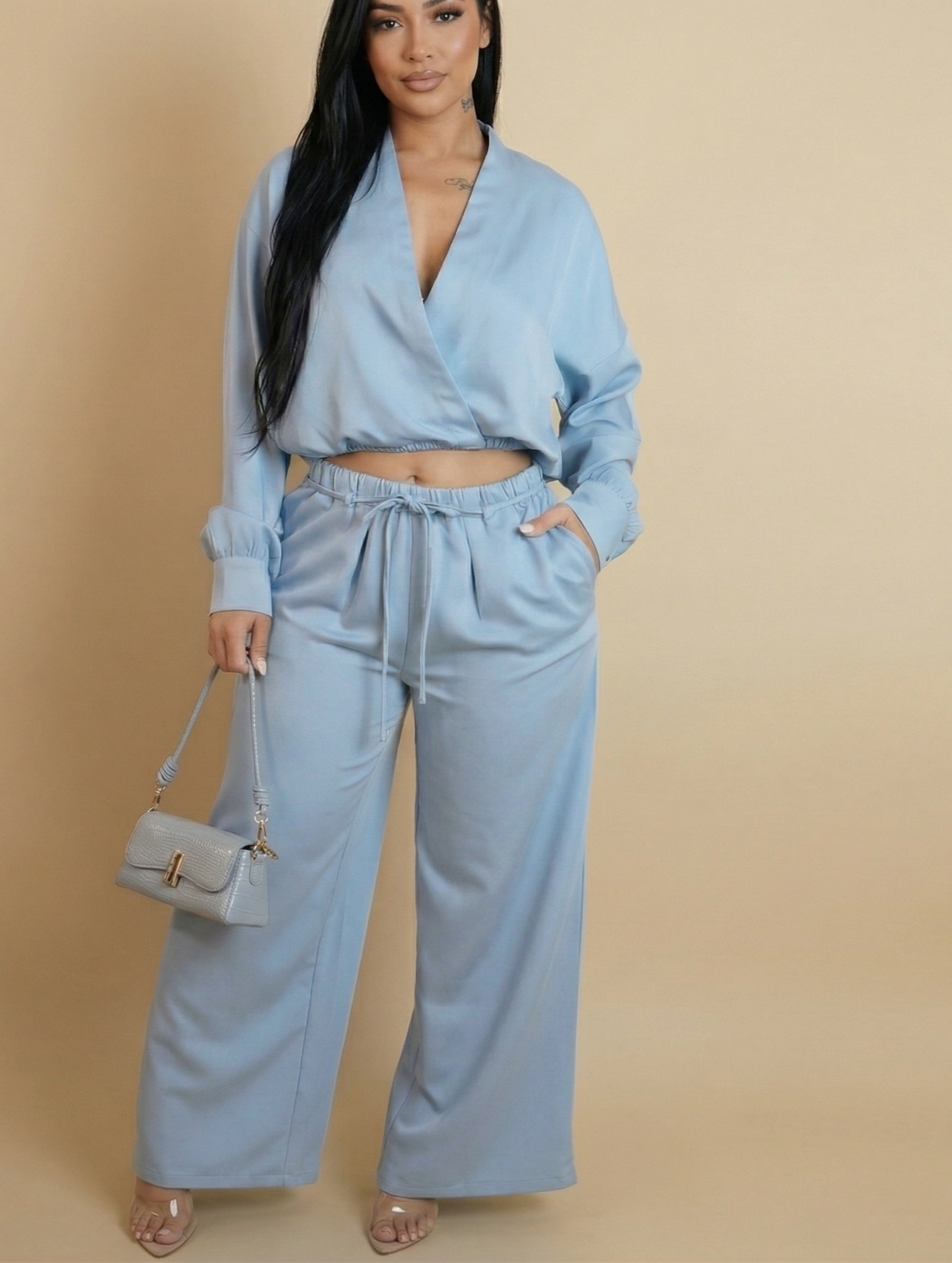 The " Main Character" Luxury Lounge Set- Sky Blue