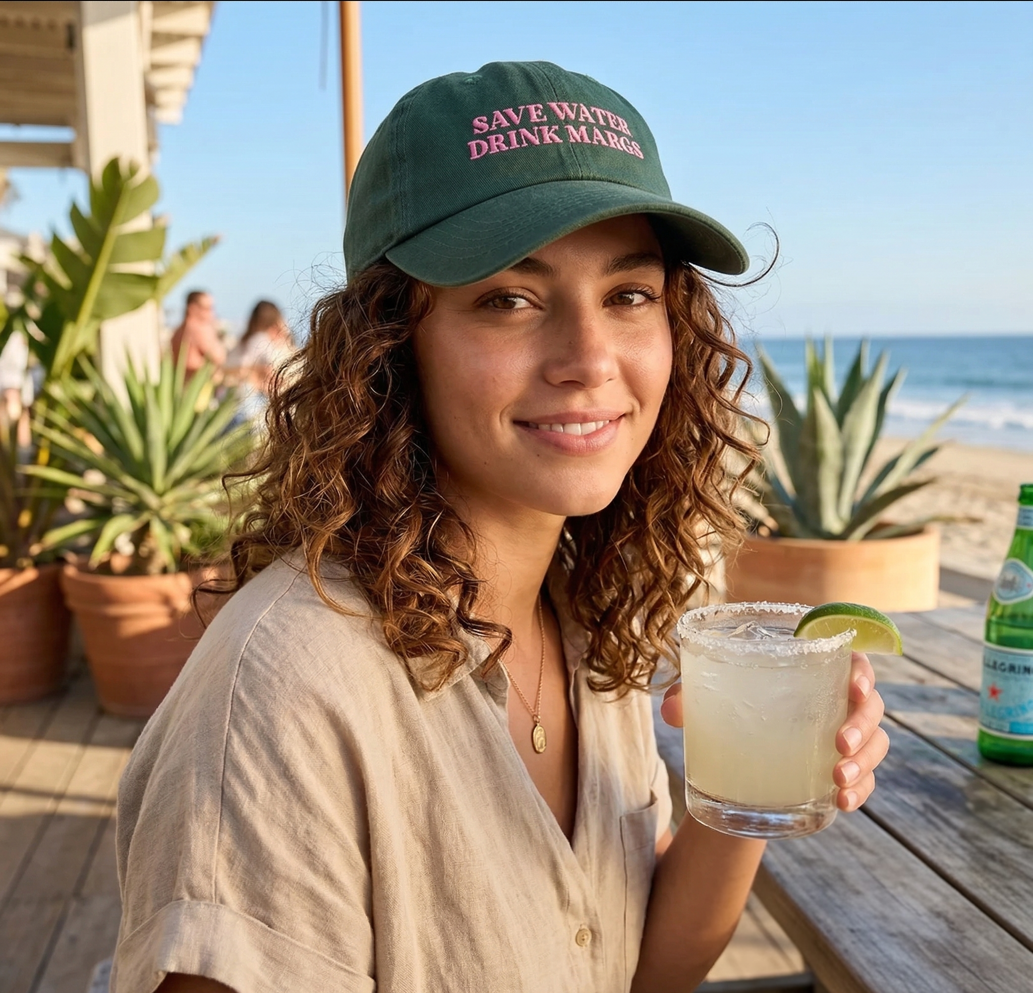 The Happy Hour Dad Hat | Forest Green