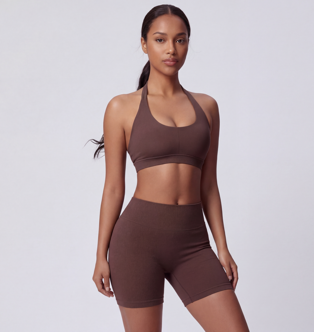 The Mocha Sculpt Halter Set