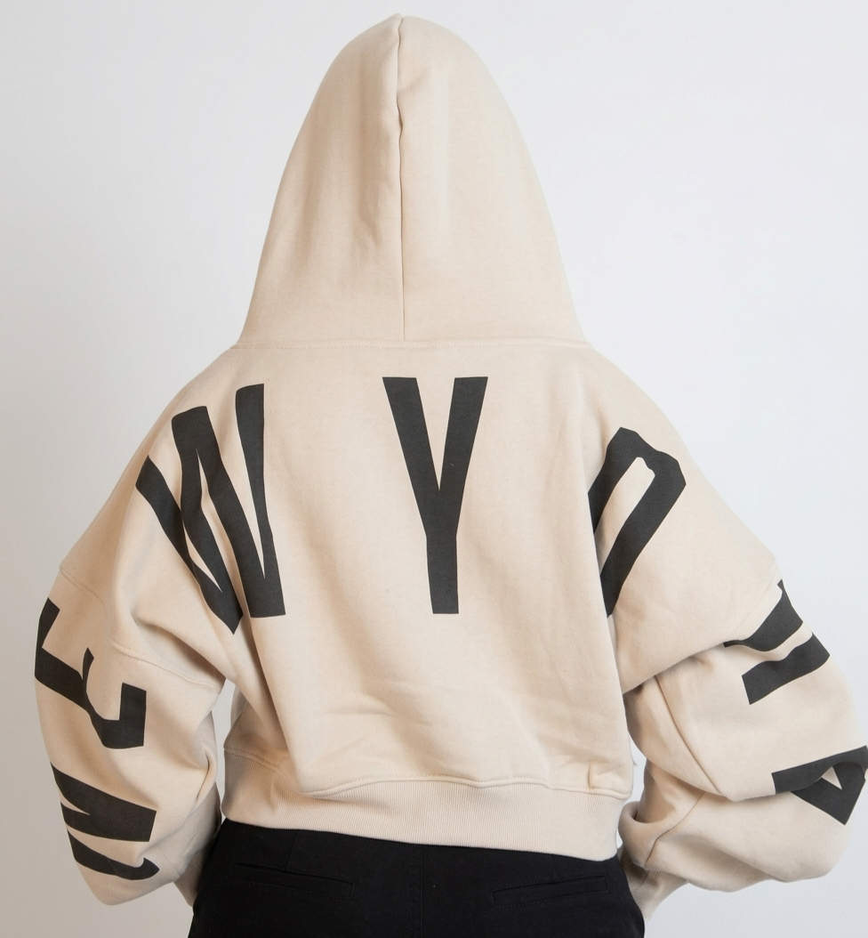 Manhattan Luxe Cropped Hoodie