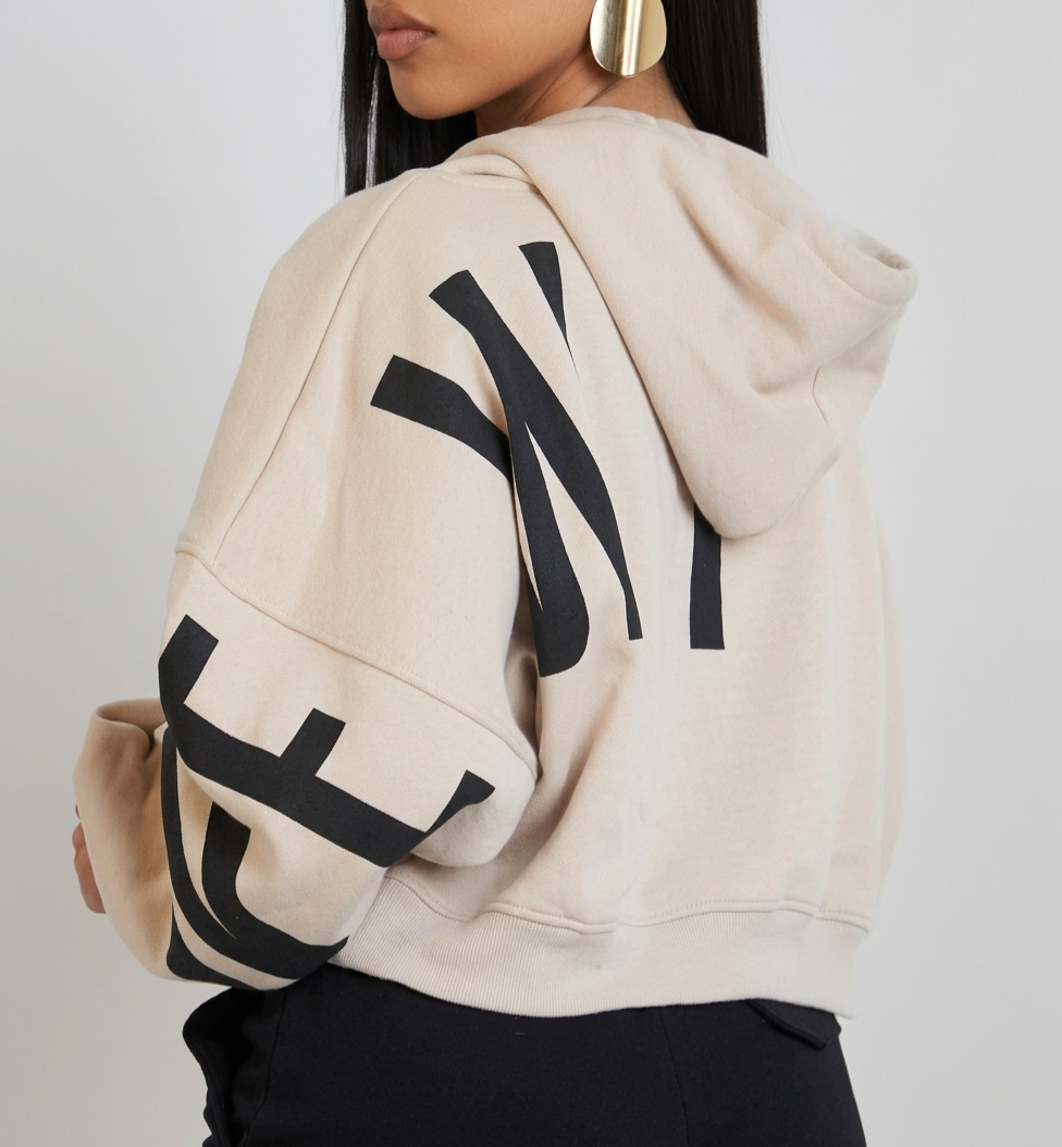 Manhattan Luxe Cropped Hoodie