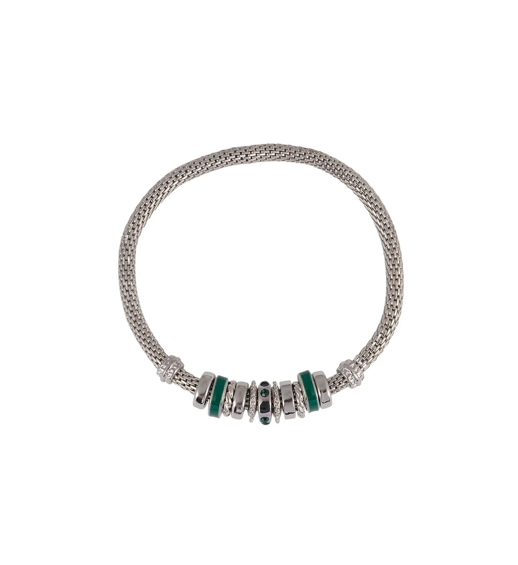 silver-tone may birthstone stretch bracelet